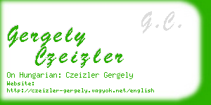 gergely czeizler business card